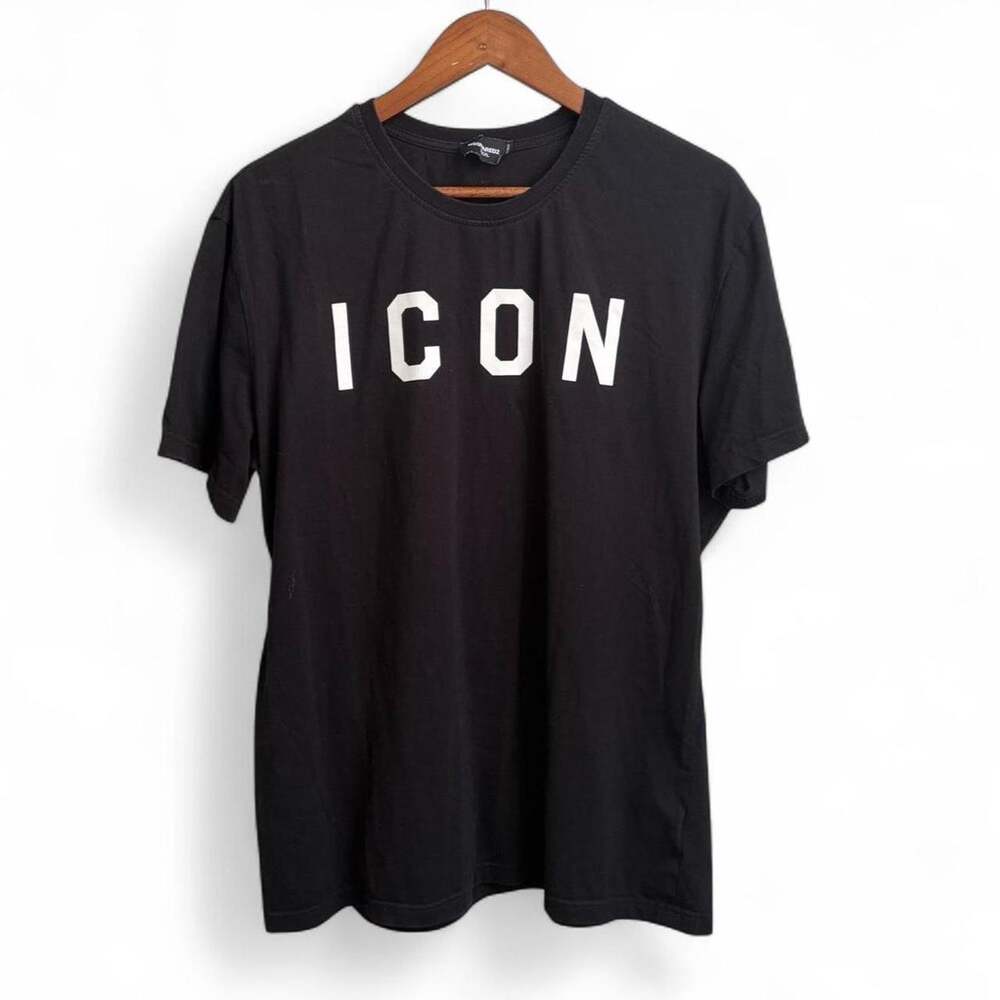 DSQUARED Icon Short Sleeve Tee Women’s 2XL Italian Designer Luxury